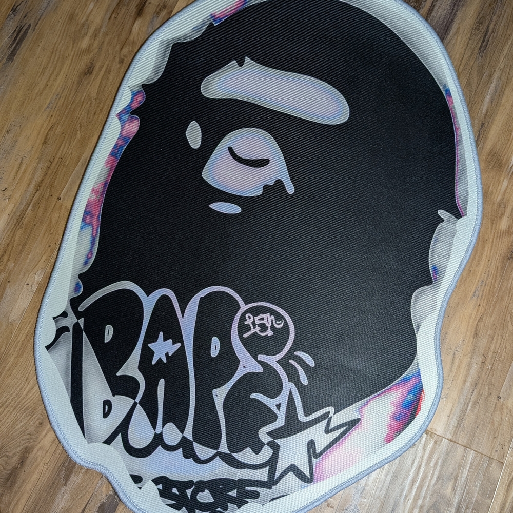 BAPE Black and Multicolor Rug
